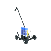 Wegenverfspuitwagen type LU voorzien van 3 wielen