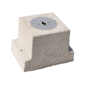 Betonpoer 30x30x30 cm inclusief voetplaat