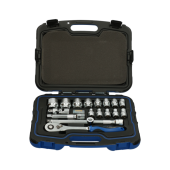 Dopsleutelset Heytec 18 delig aansluiting 1/2"