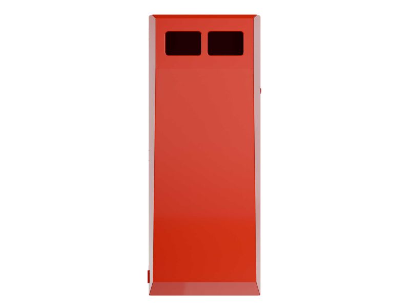 Afvalbak type Collect 100 L incl. verdeler met binnenbak rood RAL 3000