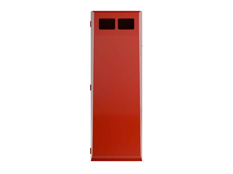 Afvalbak type Collect 125 L incl. verdeler en binnenbak rood RAL 3000