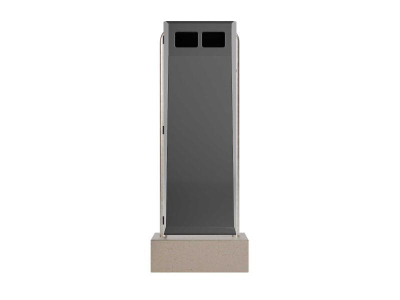 Afvalbak type Collect 125 L incl. verdeler poer en staander antraciet RAL 7016