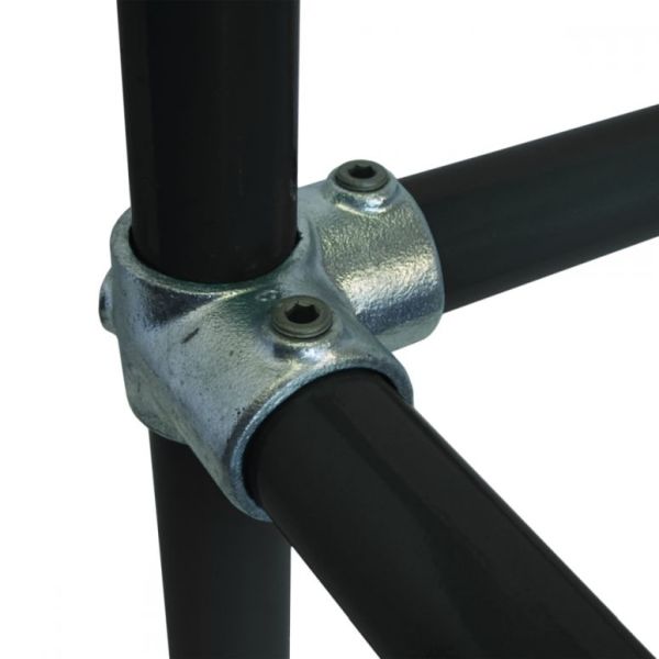 Steigerbuiskoppeling 4-weg 90 graden hoekklem Ø 48mm