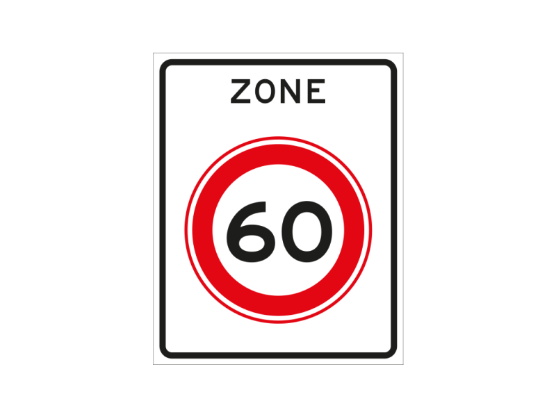 Verkeersbord a/r3/dor 53x67 cm model: A0160zb