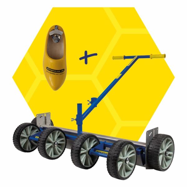 Actieset: Strakvlak IV DV breed | 117 – 210 cm + klomp met opener