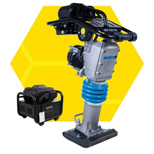 Trilstamper Weber SRE 590 DC inclusief Honda accu en oplader
