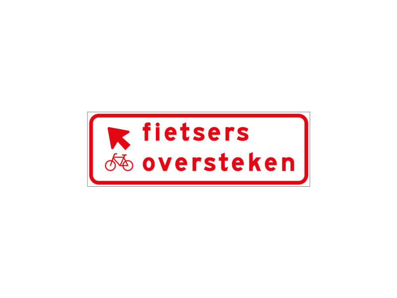 Verkeersbord a/r3/dor 60x20 cm model: BW07lb