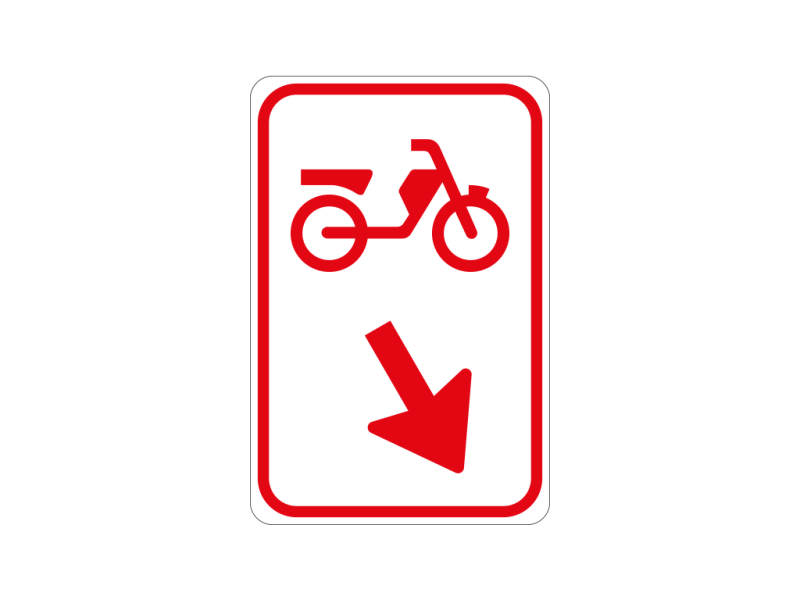 Verkeersbord a/r3/dor 40x60 cm model: D103