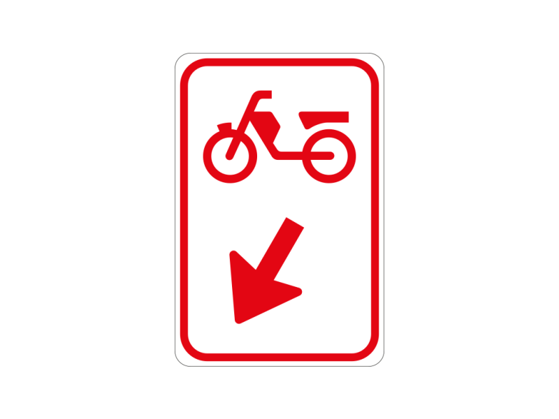 Verkeersbord a/r3/dor 40x60 cm model: D104