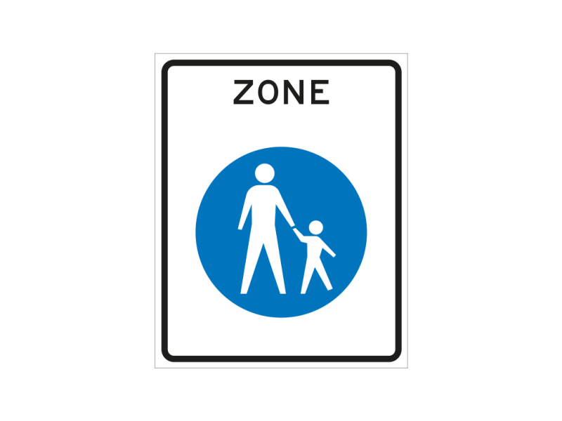 Verkeersbord a/r3/dor 53x67 cm model: G07zb