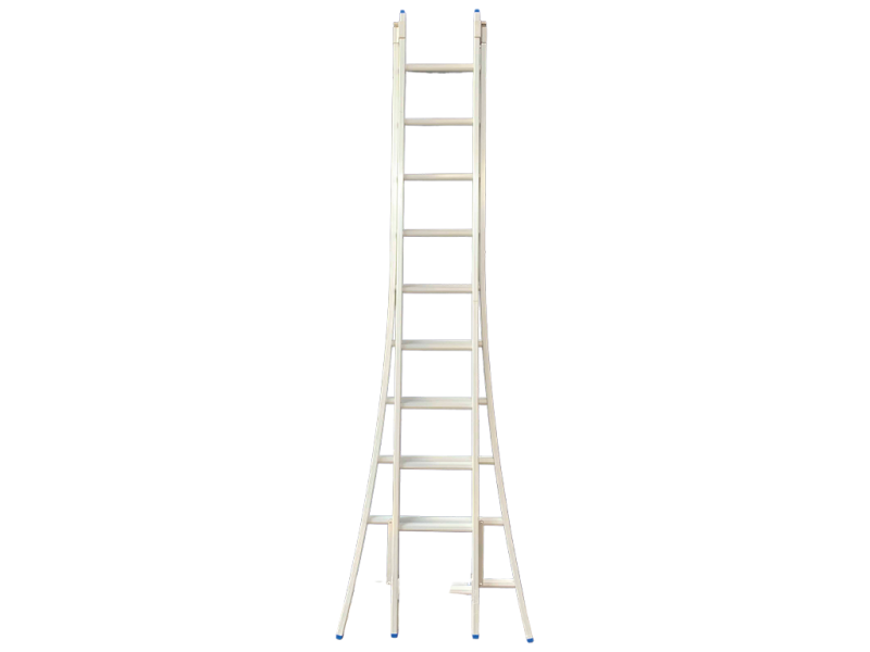 Ladder alu model C 2-delig omvormbaar 2x10/2,75-4,50m
