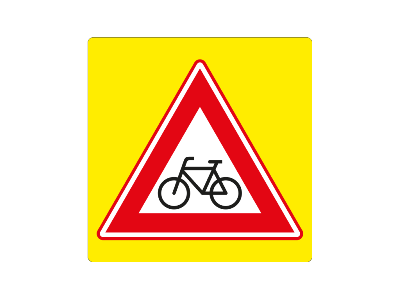 Verkeersbord a/r3/dor 80x80 cm model: J24f