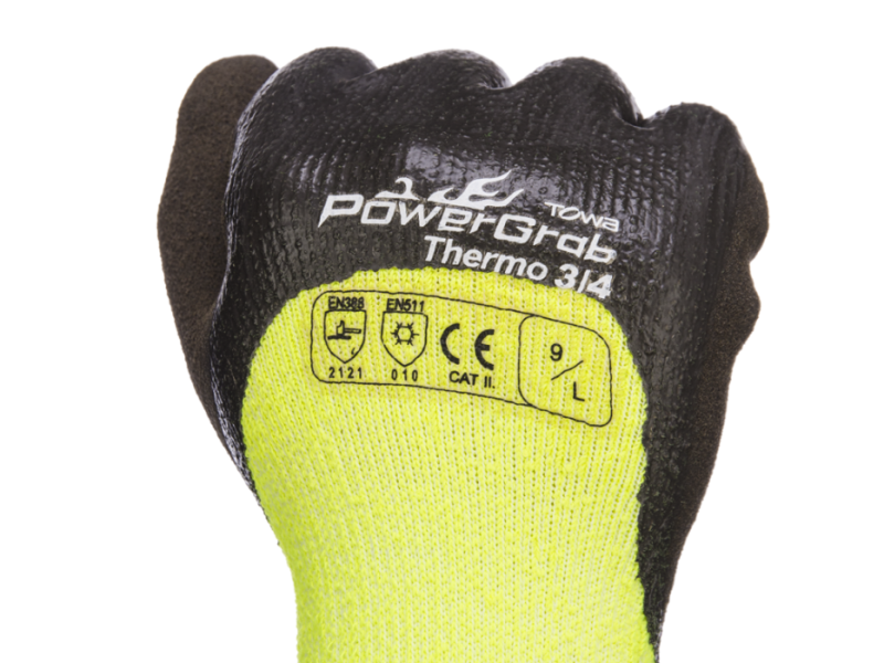 Handschoen PowerGrab 3/4 fluor geel Thermo