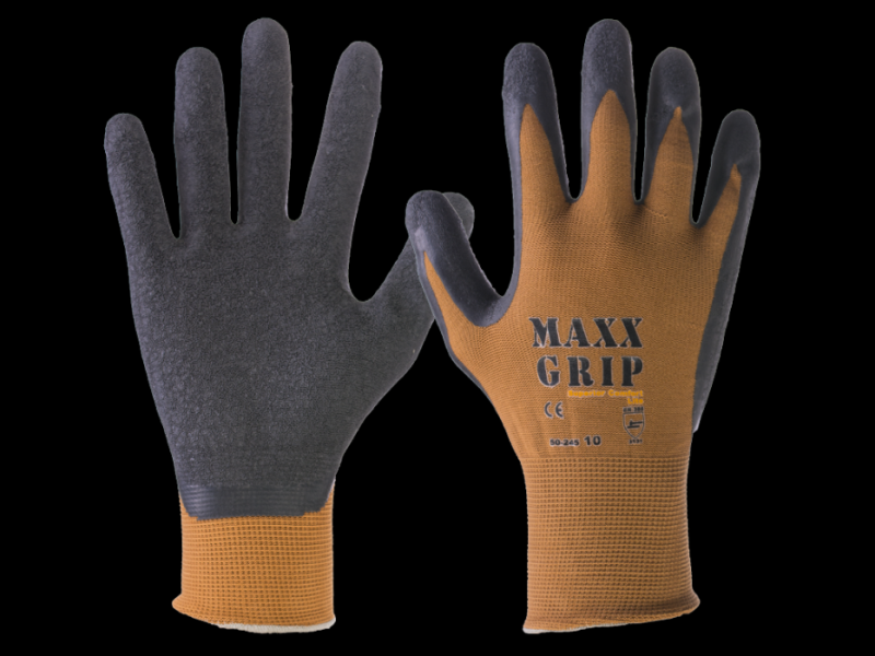 Handschoen Maxx Grip lite bruin/zwart maat 10/XL