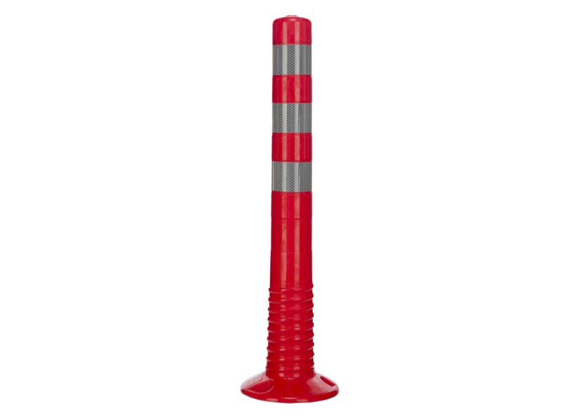 Afzetpaal type superflex rood/wit 75 cm Ø 10 cm