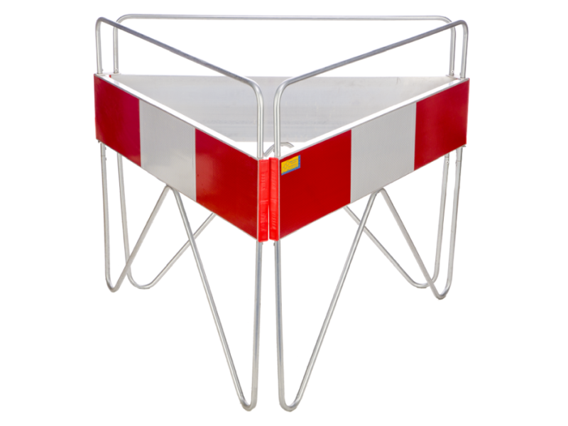 AFZETHEK 3-DELIG KLAPBAAR, ROOD/WIT R3