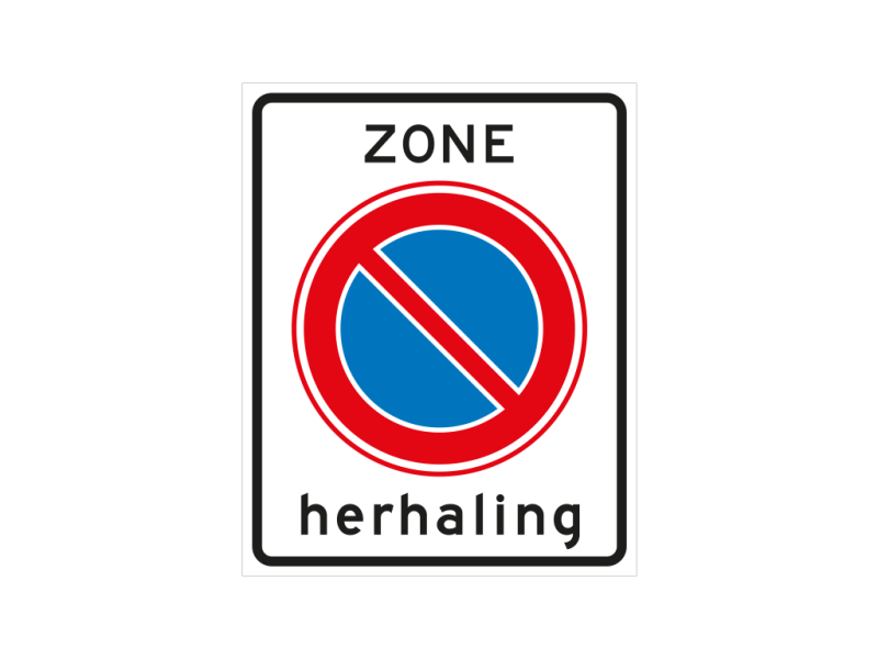 Verkeersbord a/r3/dor 53x67 cm model: E01zbh