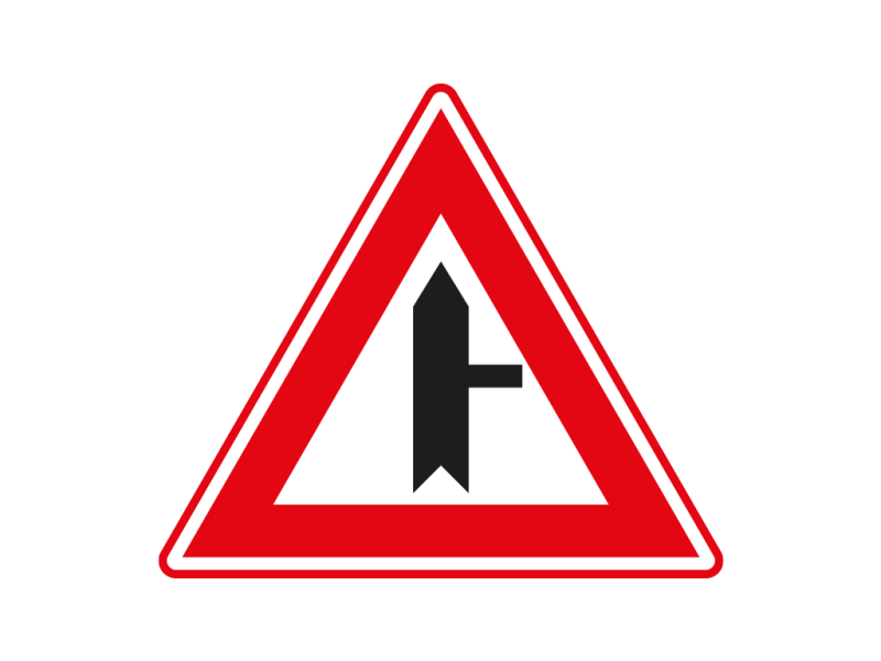 Verkeersbord a/r3/dor ▲-70 cm model: B05