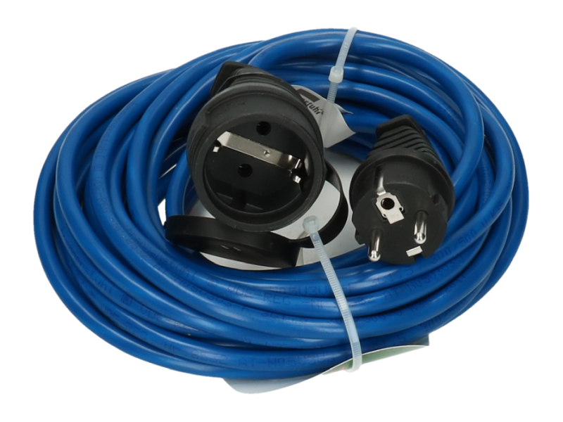 Verlengkabel 3x1,5 10 m blauw max. 3600w 16A/230V