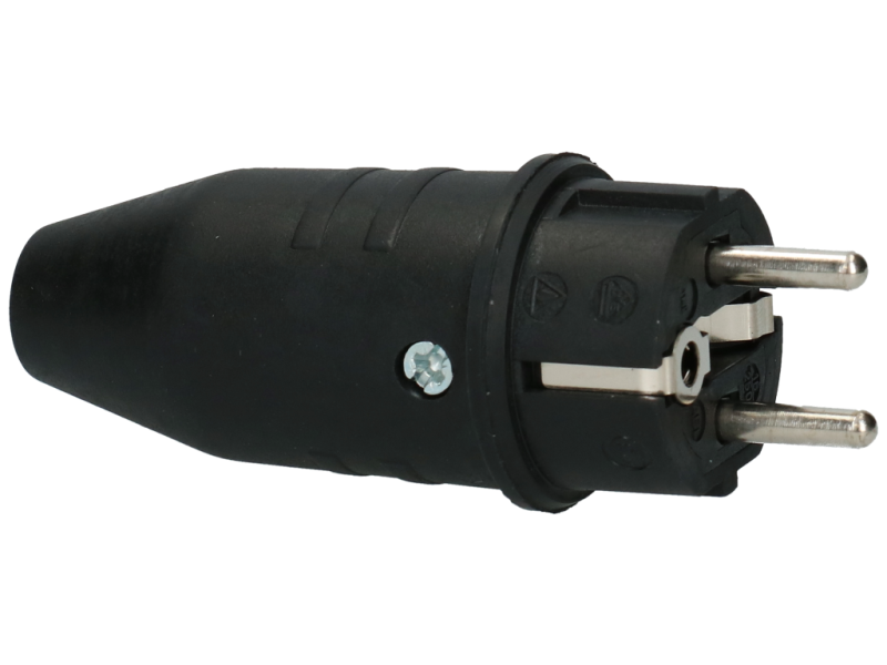 Stekker volrubber 220 V/2p.+a