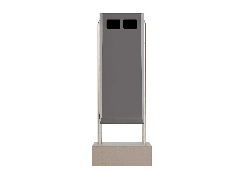 Afvalbak type Collect 100 L incl. verdeler poer en staander antraciet RAL 7016