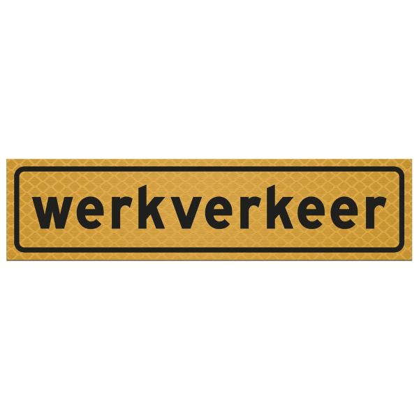 Sticker WERKVERKEER r3 geel/zwart