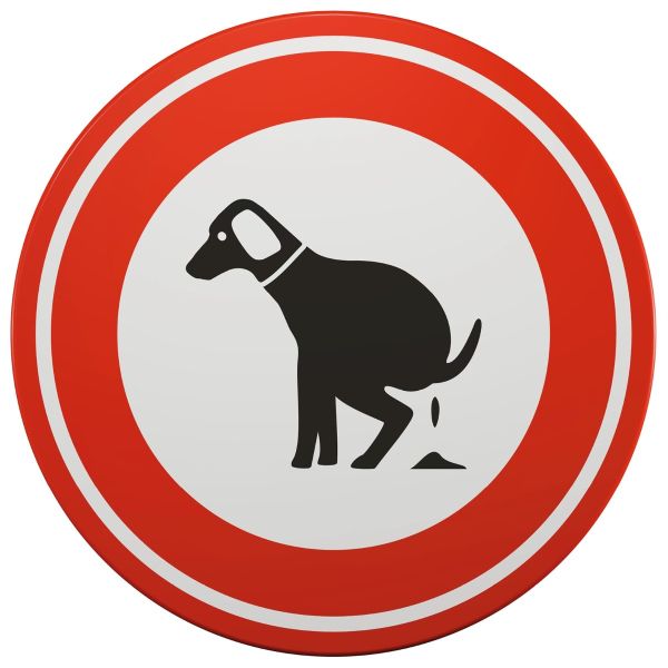 Verkeersbord | Model poepende hond | DOR | Lak