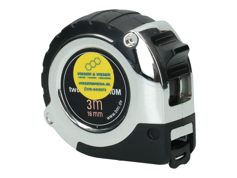 Rolbandmaat BMI Chrom 3 m 13 mm