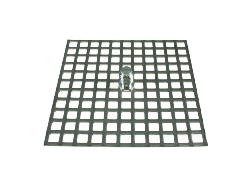 Grondplaat rvs 15 x 15 cm voor peilstok