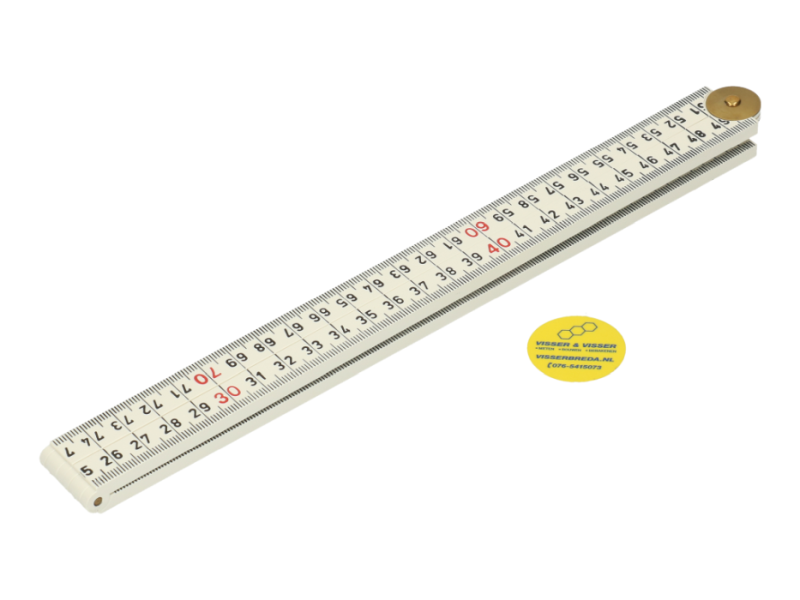 Duimstok nylon lengte 1 m wit