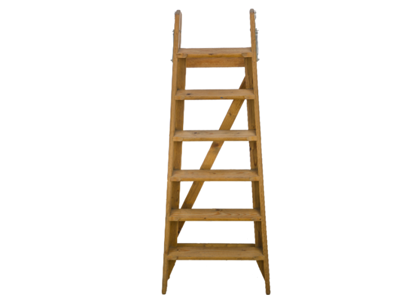 Trap hout schaarmodel 6 treden