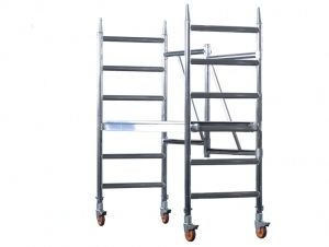 Vouwsteiger VS0756 alu met wielen en vloer 185 zonder luik