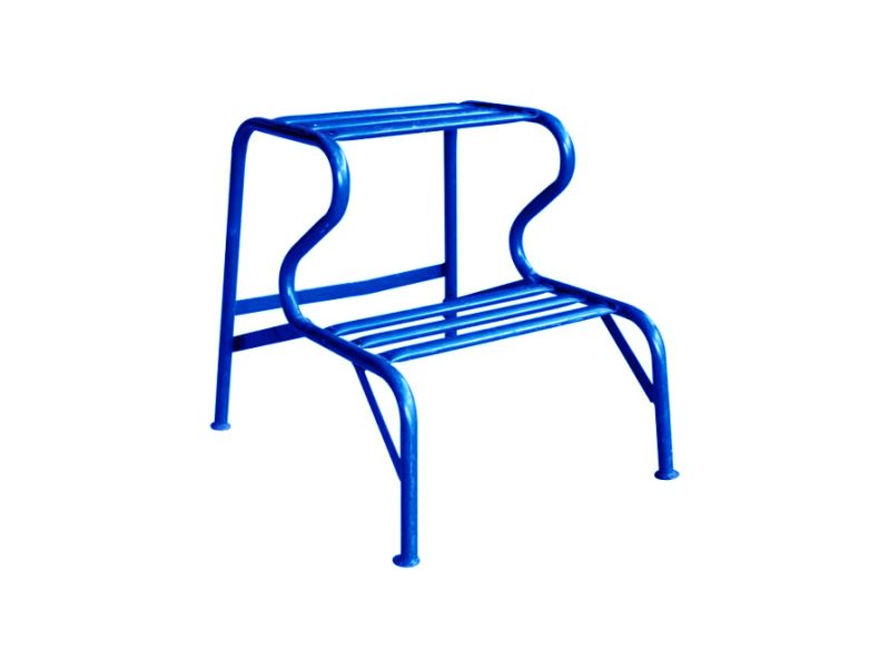 Stucadoorstrapje 2 treden blauw