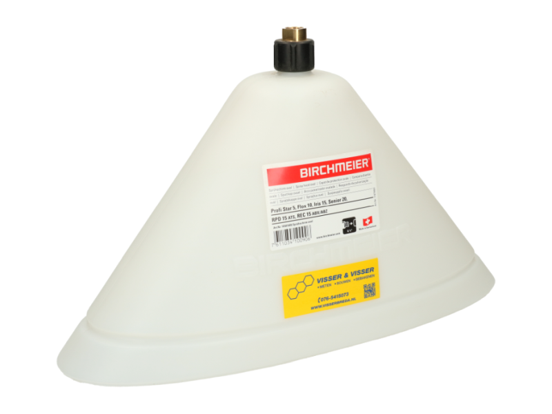 Rugspuit Iris spuitkap ovaal wit