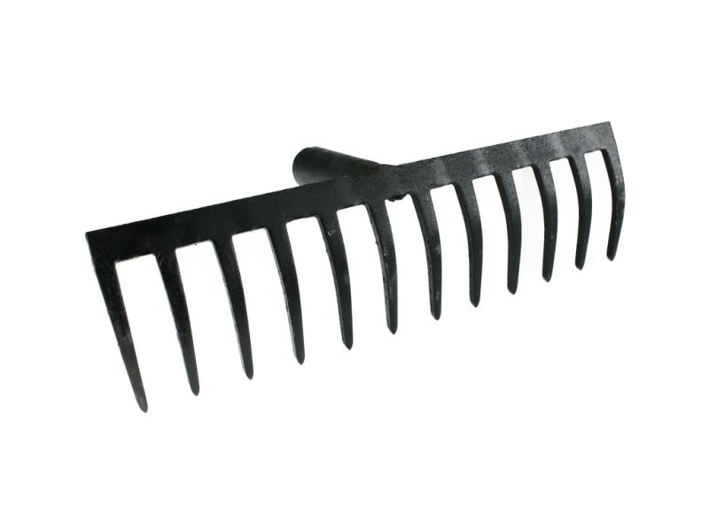 Hark tuin 12-tands gebogen met steel