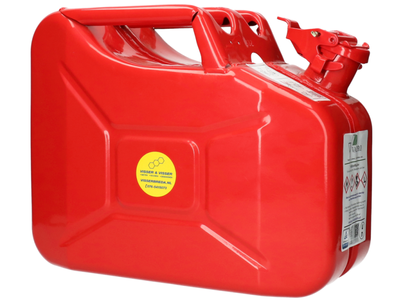 Jerrycan staal 10 L rood