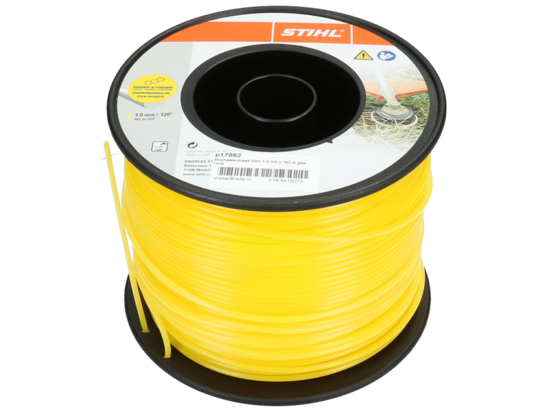 Bosmaaierdraad Stihl 3,0 mm x 162 m geel rond