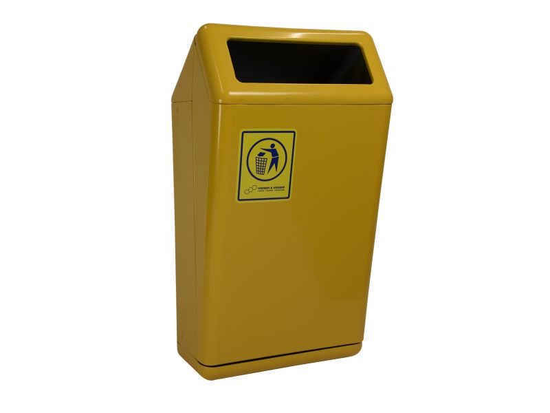 Afvalbak type Capitole Prestige 55 liter geel zonder staander