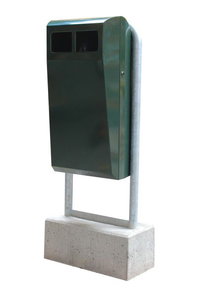 Afvalbak type Collect 75 L met poer en staander