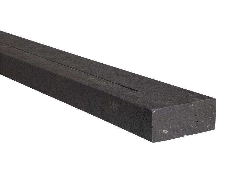 Kunststof parkbankplank | 5x12x245 cm| zwart