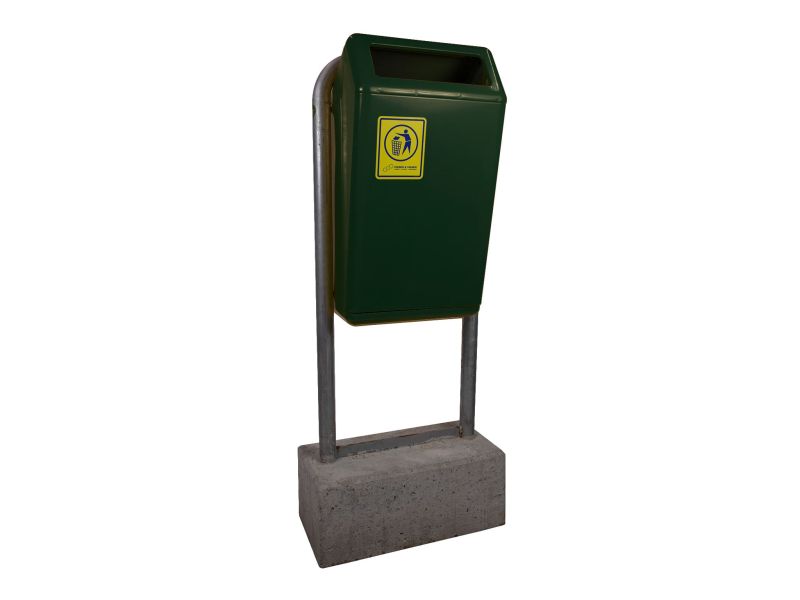 Afvalbak type Capitole compleet met staander en poer