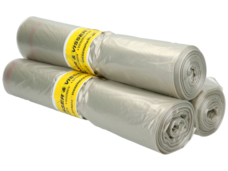 Afvalzak LDPE transparant 100x200 72 stuks per doos