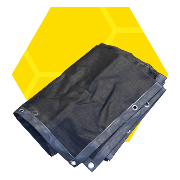 Containernet 2 x 3 m zwart gaasweefsel