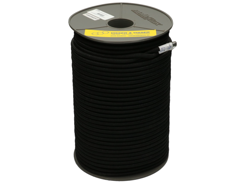 Koord Ø 8 mm elastiek zwart per m