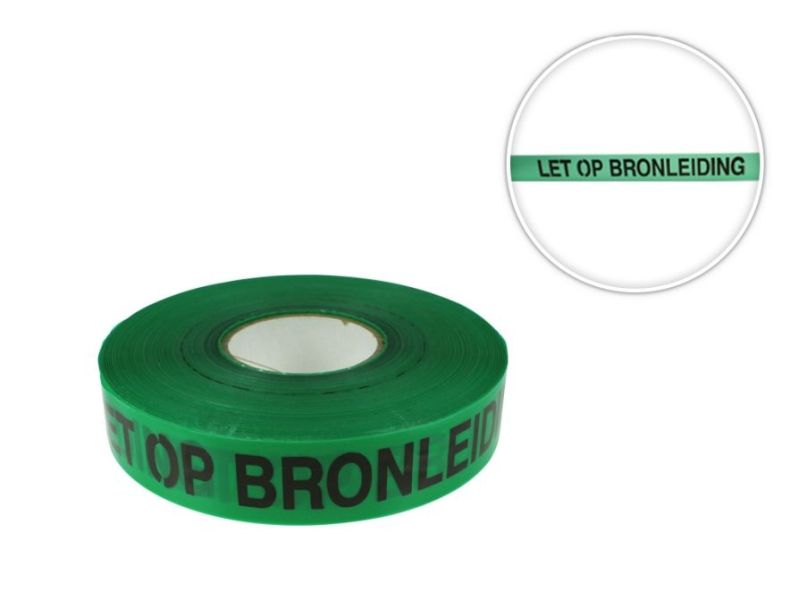 Waarschuwingsband per rol: LET OP BRONLEIDING