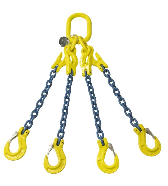 Hijsketting 4-sprong met klephaken | Grade 10 | 2,5 m | 10 mm