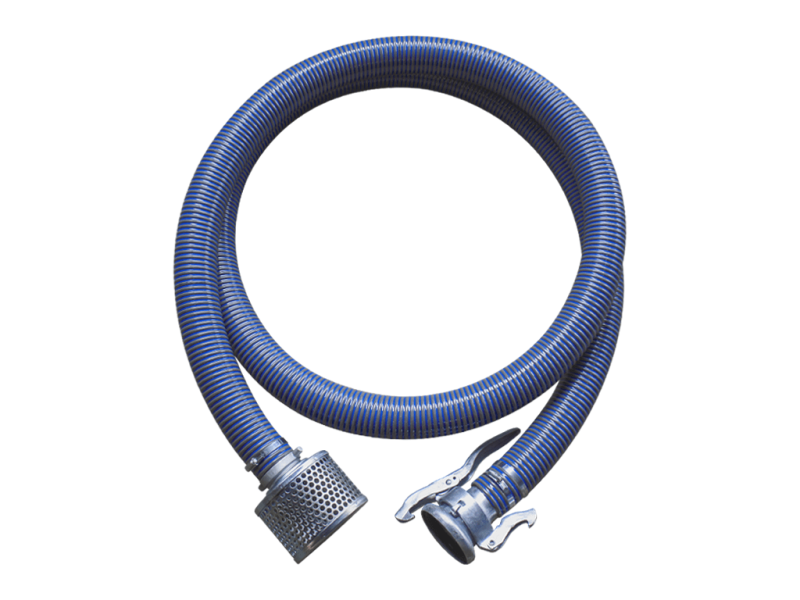 Aanzuigslang Ø 76 mm 5 m voorzien van perrot koppeling en korf