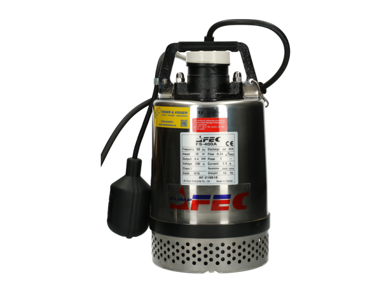 Klokpomp FS 400 W 14 m3 AFEC met vlotter
