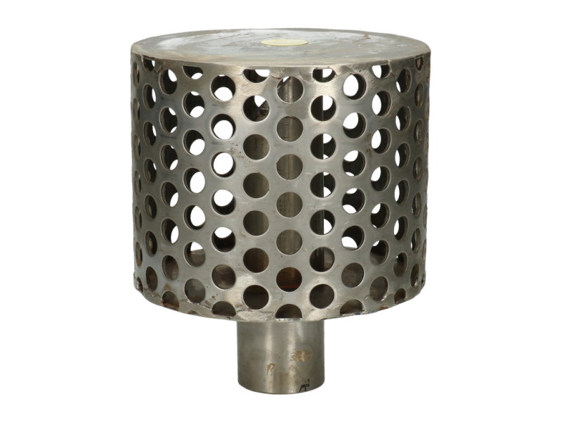 Aanzuigkorf rvs 125x100 mm met slangpilaar Ø 50 mm