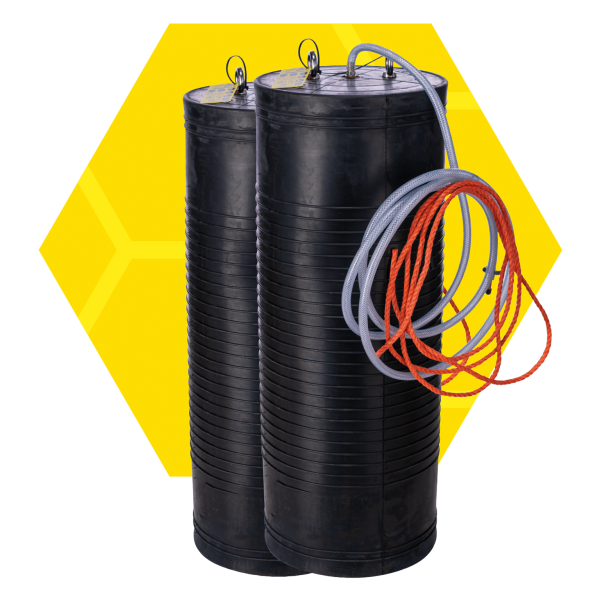 Rioolcilinder type SA 30-60 cm 2,5 bar met 3 m slang en koord